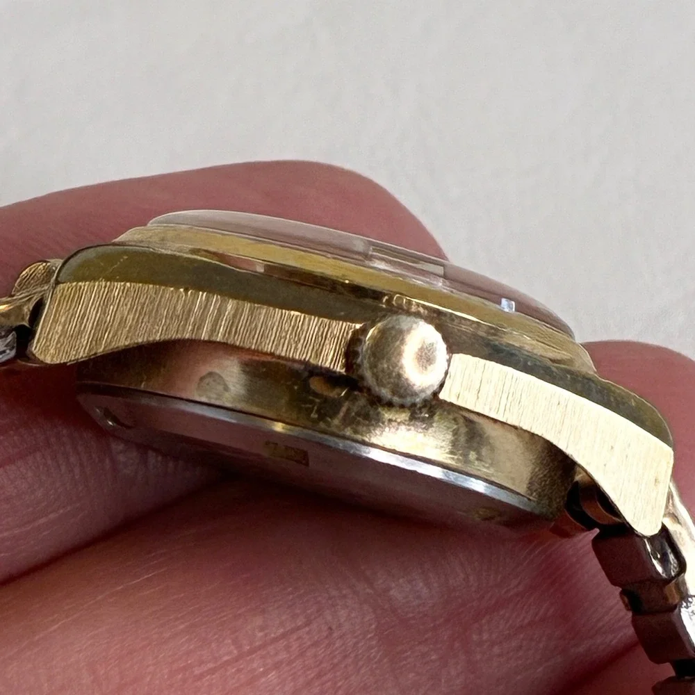Vintage Seiko Automatic Watch 2205-0259 10K RGP Hi-Beat 17 Jewels Gold Tone